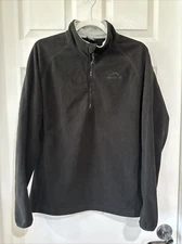 Polar Edge Women's XL Fleece Long Sleeve 1/4 Zip  Sweatshirt Black EUC