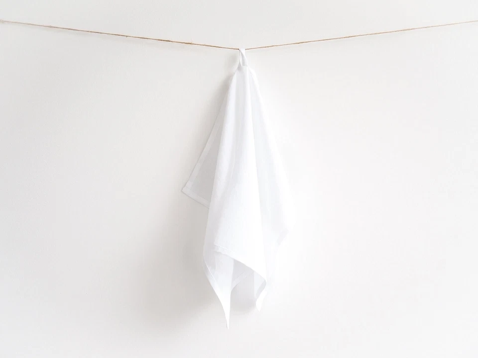 100 Pack Full White Cotton Cloth Napkins Wedding Reusable Table Napkins Bulk - Image 3 of 3