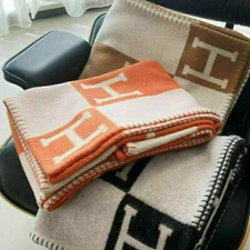 New Wool Cashmere Throw Plaid Blankets pillow Sofa Bedding Shawl Xmas Gift
