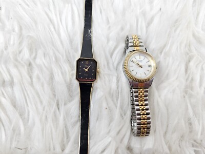 2 Pulsar Watches -PXX006 Women's Dress Stainless Steel Two-Tone Calendar Quartz 