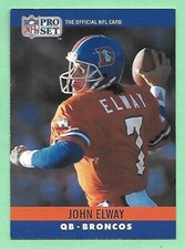 1990 Pro Set Football John Elway #88 Denver Broncos👍