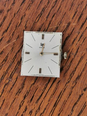 LIP Geneve R161 Mens Watch Movement/Dial/Hands, Ticking, For Restoration #P210