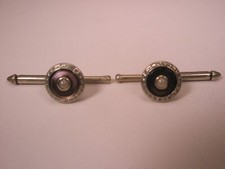 SINGLES 2 5/16" Round Gray Springless MOP Vintage Formal Tuxedo Shirt Stud c233