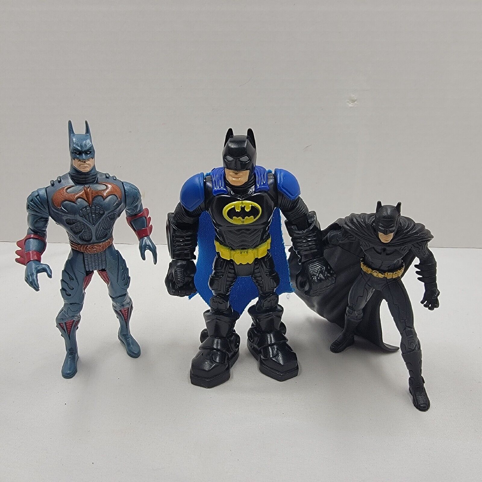 3 DC Comics Batman Hasbro Mattel Batman Set Lot Action Figures Plastic Imaginext