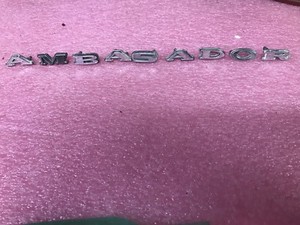 AMC Ambassador Individual High Chrome Finish Letter Set Rare
