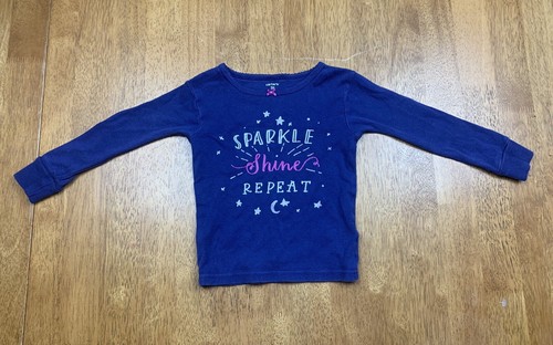 Carter’s Toddler Girl’s 3T Purple Long Sleeve Sparkle Shine Repeat T-shirt
