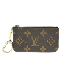 LOUIS VUITTON LV Pochette Cle Coin Case Monogram Leather Brown M62650 09EE241