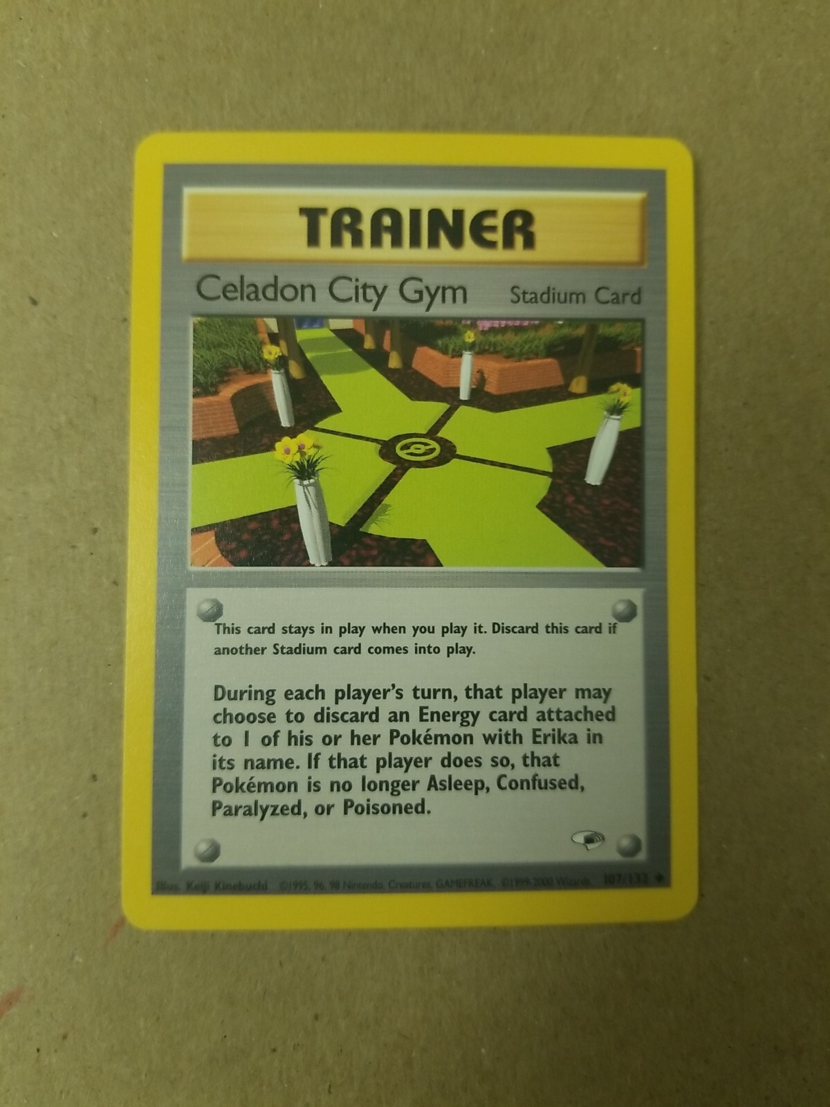 CELADON CITY GYM 107/132 - Gym Heroes - VINTAGE WOTC Pokemon Card - NM