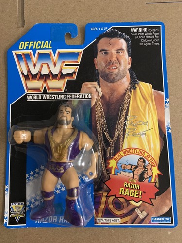 WWF Razor Ramon Hasbro WWE Wrestling Figure Blue C...