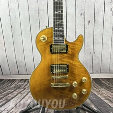 H Custom Shop Yellow electric guitar 22 frets brown neck In stock free shipping