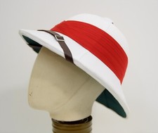 British WW1 Replica Pith Helmet Wolseley Tropical Hat Safari With Red Band 