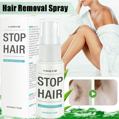 20ml Natural Permanent Hair Removal Spray Stop Hair Growth Inhibitor Remover US
