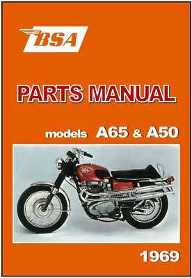 BSAまとめ売り。 BSA Parts Manual A65 & A50 Models 1969 Replacement Spares Catalog