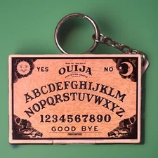 1998 Basic Fun Parker Brothers Ouija Miniature Board Game Keychain, Complete