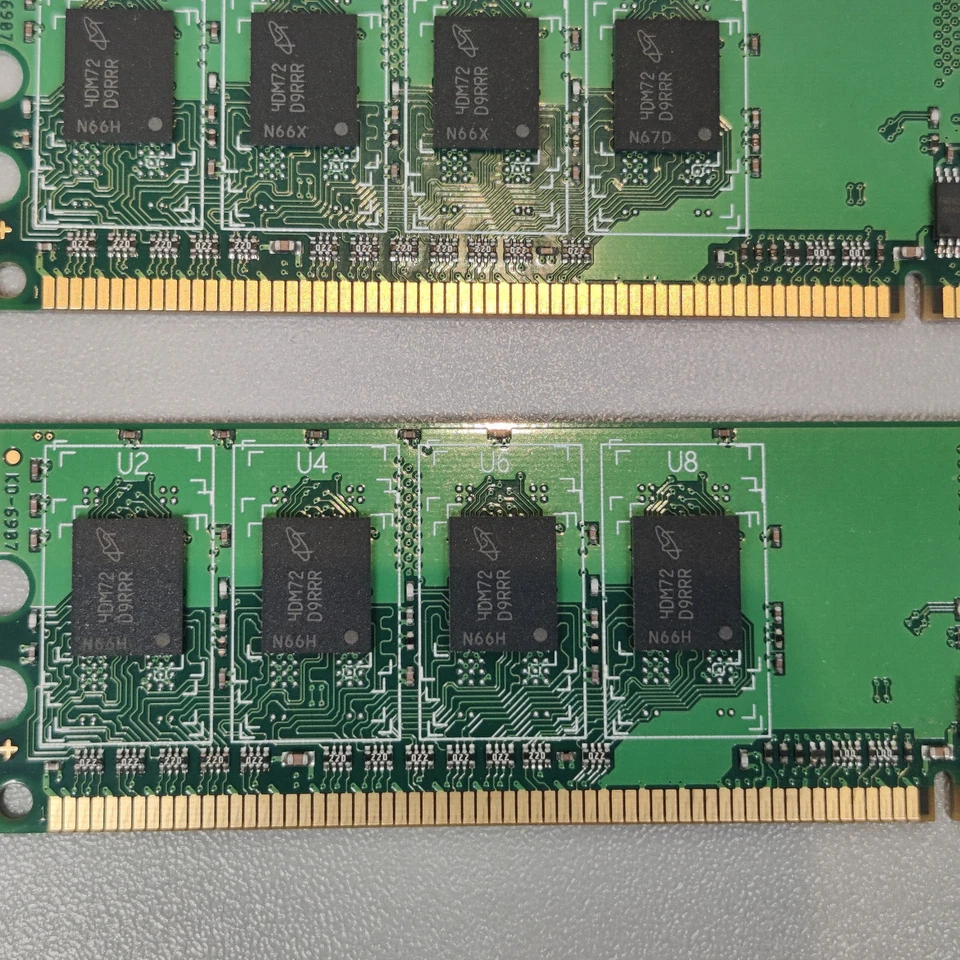 2gb ram (2 x 1gb modules) CRUCIAL CT12864AA800.M8FM 1GB 240 PIN DIMM - Image 4 of 4