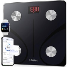 RENPHO Smart Scale for Body Weight, FSA HSA Eligible, 11"/280mm, Black