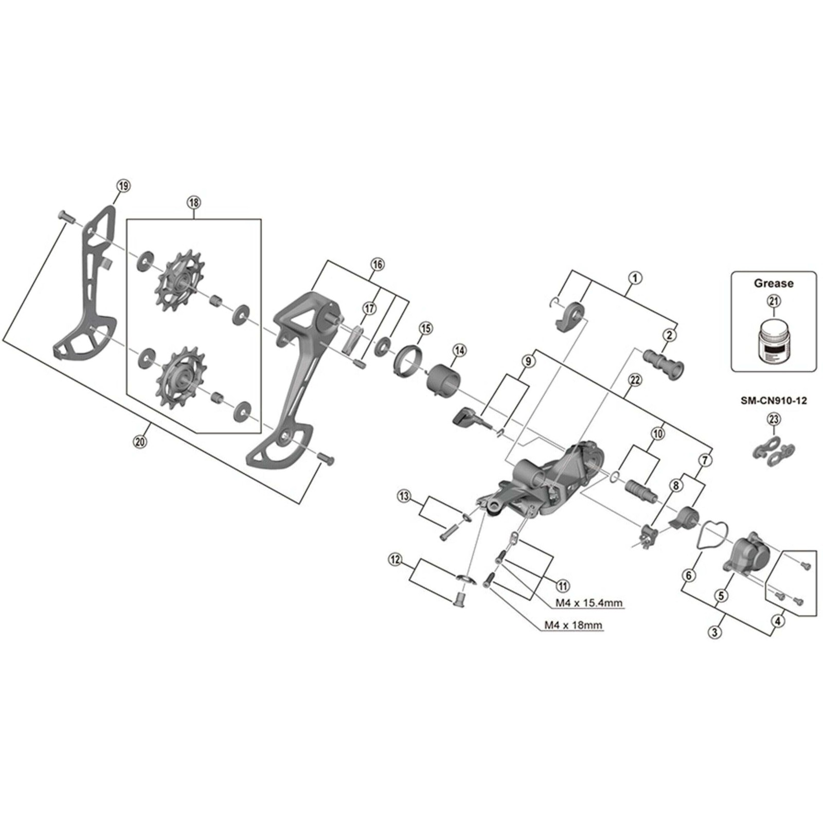 Shimano Spares RD-M7100 inner plate, SGS
