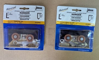 Double Wheel Sliding Door Hanger, Two [2] - Johnson, High Quality- 2312PPK1 -New