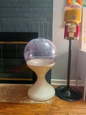 MCM vintage Knoll tulip base style dome terrarium planter with globe design