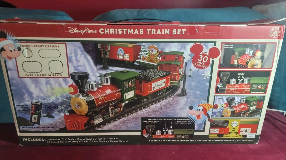 Disney Parks Christmas Train Set 30 Pieces Mickey Holiday . Box