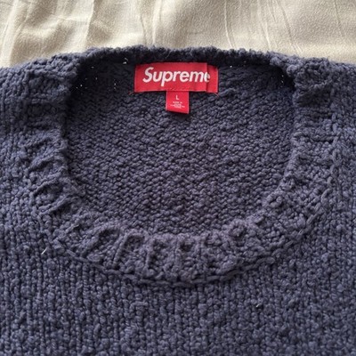 Supreme SS24 Small Box Boucle Sweater - Navy Large | eBay