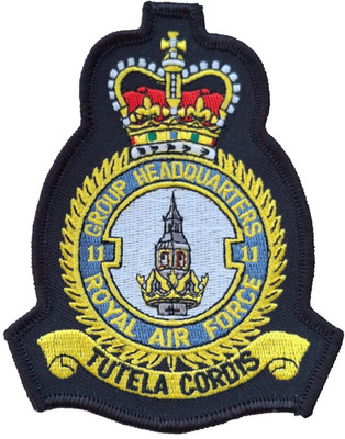 11 Gruppe Royal Air Force gesticktes Aufnäher Abzeichen - MOD LIZENZIERT