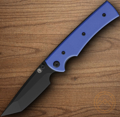 Chaves Knives Liberation Folding Knife 3.5'' Elmax Steel Blade Blue G10 Handle