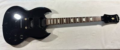 2009 Epiphone SG 60's RI Husk Black Repaired Body Neck Project