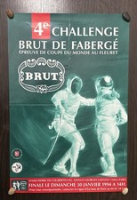Fencing Poster France, Paris 1994 ( 4e Challenge Brut De Faberge  )