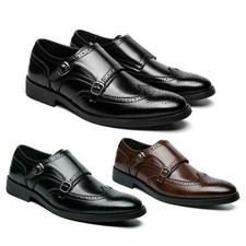 Men's Faux Leather Shoes Business Brogue Formal Work Outdoor Oxfords Plus Size