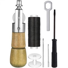 Professional Leather Sail Canvas DIY Sewing Awl Repair Tool Kit