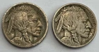 1913 D Type 1 & 1917 D 5c Buffalo Nickel United States 2 Coins