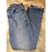 American Eagle  Straight Jeans  6  Blue High Rise  