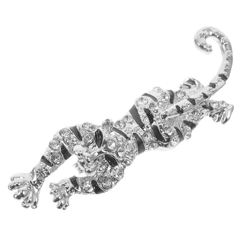 Leopard Shaped Brooch Pin Jewelry Animal Brooch Creative Brooch for Shawl Suit - Zdjęcie 10 z 12