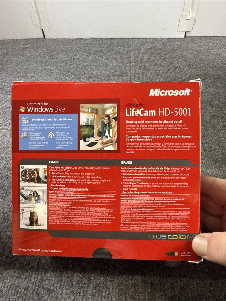 Cámara de video Microsoft LifeCam HD-5001 HD 720p Foto 4 de 4