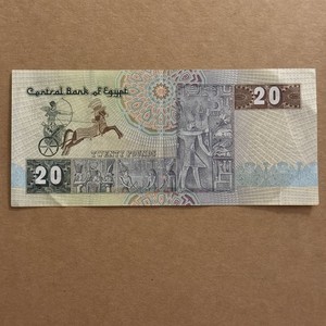Egypt 20 Pounds Note Egyptian Currency Paper Money Pyramids Banknote Memorabilia