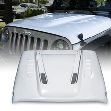 Fiberglass Heat Extract Vented Hood Scoop Panel For 2007-2018 Jeep Wrangler Jk