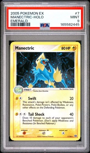 Pokemon Manectric Holo EX Emerald 7/106 PSA 9 Mint