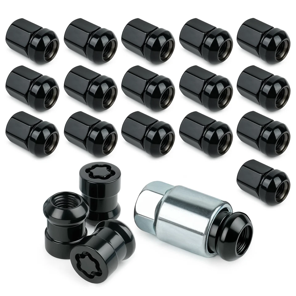 Juego de 21 cerraduras de rueda de aleación negra cromada para Honda CR-V 2017-22 Accord 2018-20 Foto 2 de 4