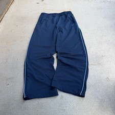 Vintage Nike Navy Blue Piping Track Pants Wide Leg Sweatpants