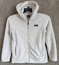 Patagonia Girls XL 14 Los Gatos Full Zip Fleece Jacket Hoody White 65485
