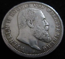 MDS DEUTSCHES REICH KAISERREICH DREI 3 MARK 1912 F "WILHELM II.", SILBER  #W