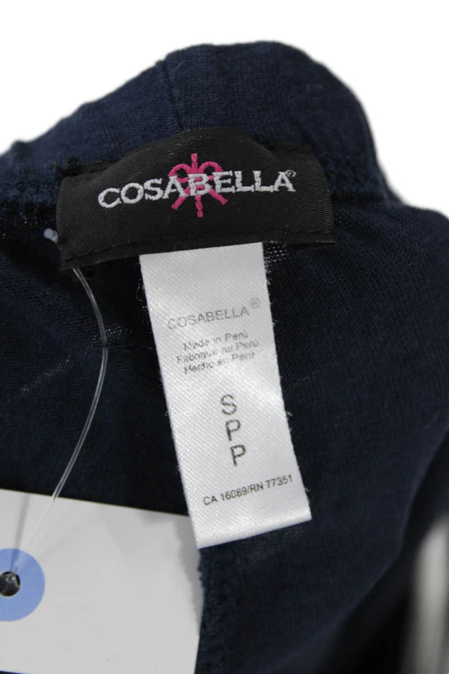 Pantalones de pijama Cosabella para mujer cintura elástica pierna recta tejido azul marino pequeños Foto 4 de 4