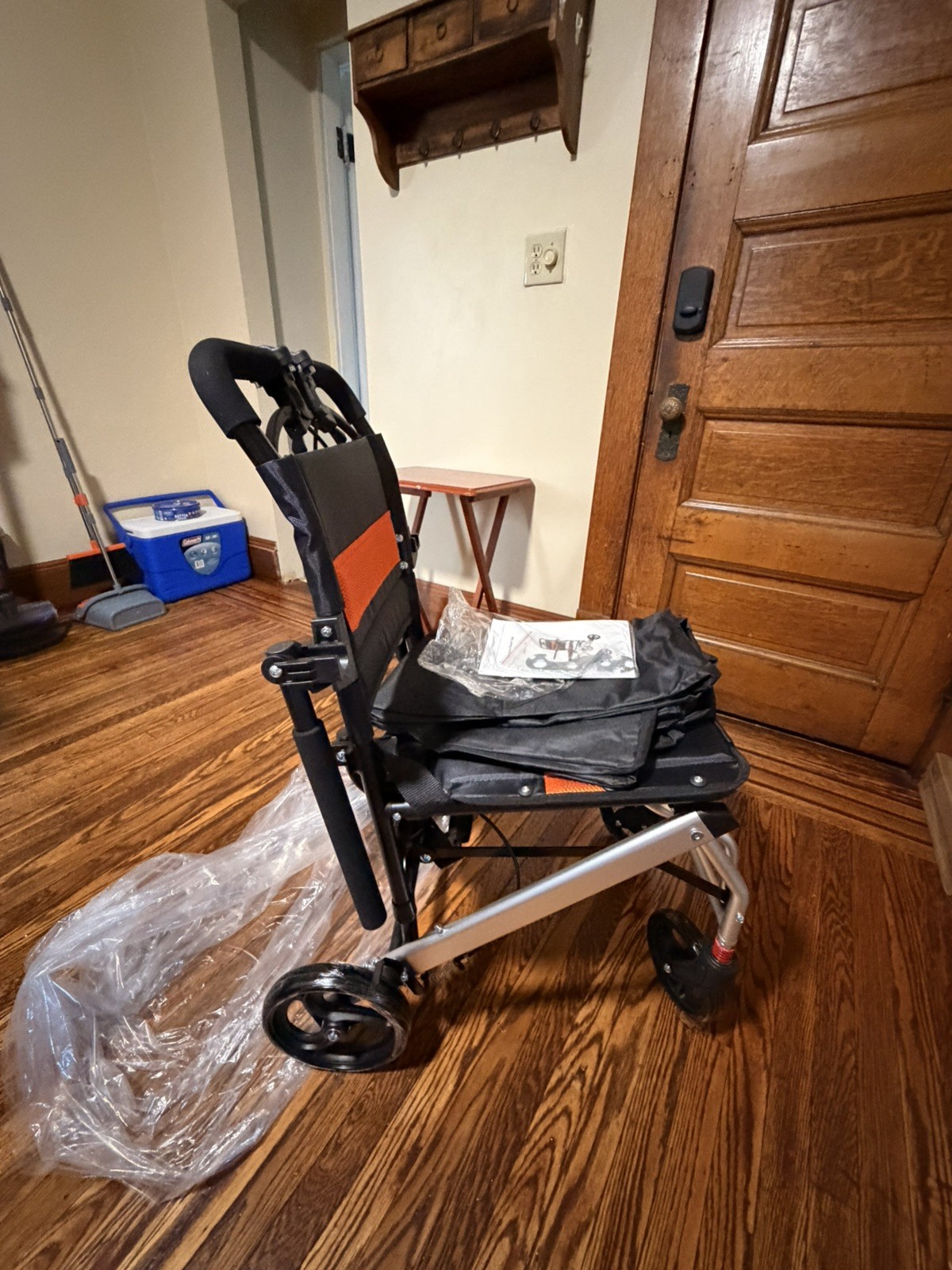 Upgraded Transport Wheelchair, Telescopic Handle, Inflatable Seat, light weight 