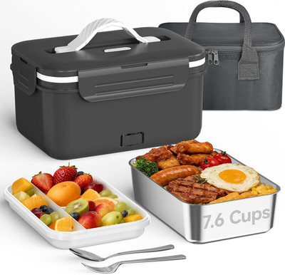Cordless Electric Lunch Box with 8000Mah Battery, 1.8L/7.6-Cup Heated Lunch Box