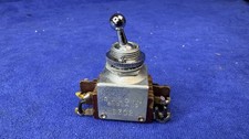 Vintage Bulgin S302 DPDT Toggle Switch, Chrome Ball Lever Bakelite & Metal Body