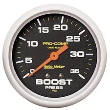 AutoMeter 5404 Pro-Comp Mechanical Boost Gauge, 35 PSI,2-5/8 Inch
