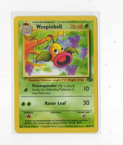 Pokémon Card Weepinbell 48/64 Unlimited Pokemon