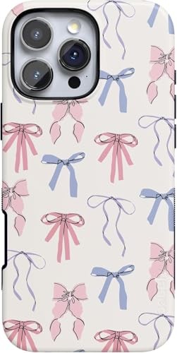 iPhone 16 Pro Max Coquette Case with Pastel Bows & Military Protection-image