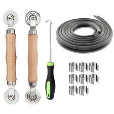 Windows Screen and Screen Door Repair Kit Including Steel/Nylon Roller with B...